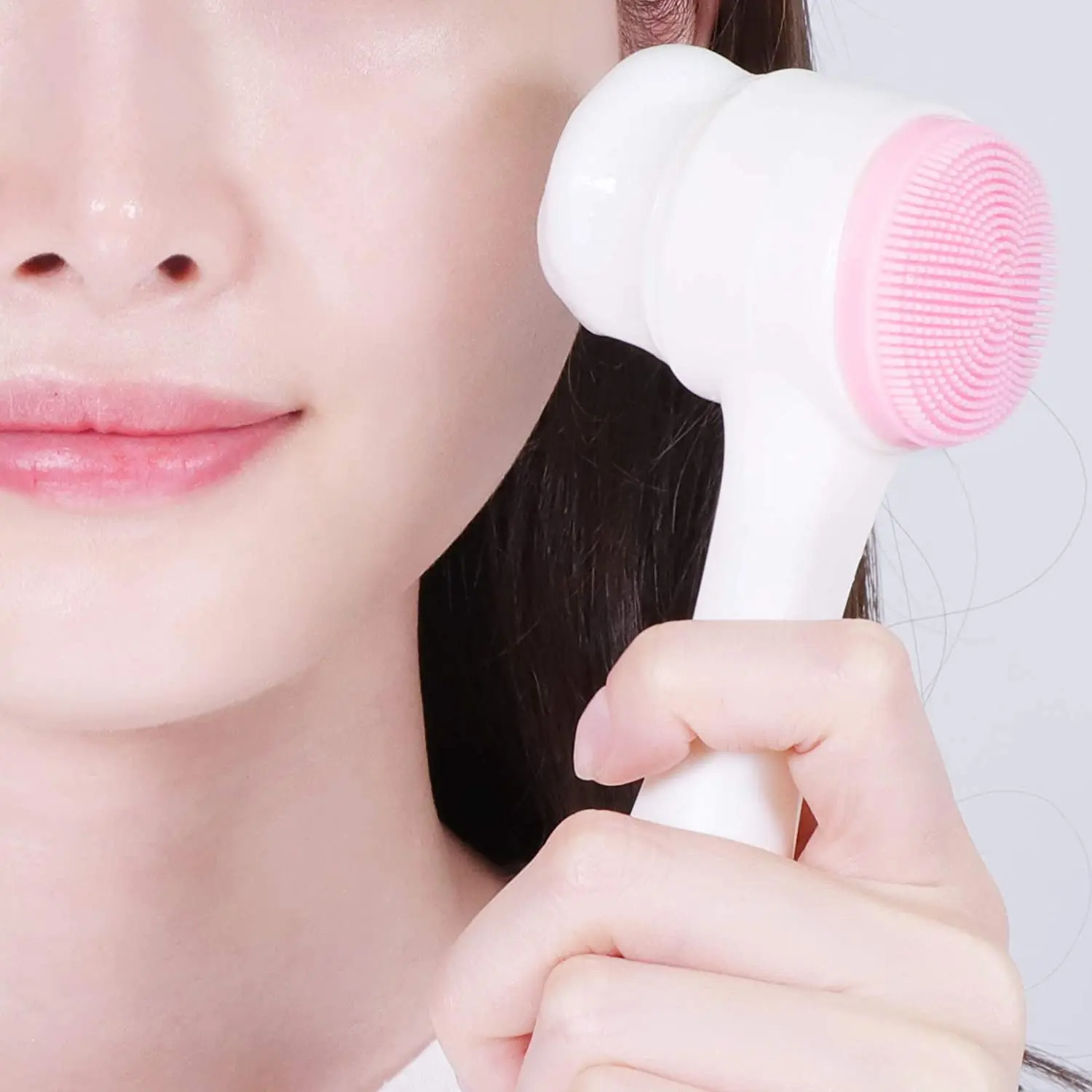 

Clean portable blackhead facial cleaning brush face massager silicone cleansing brushes
