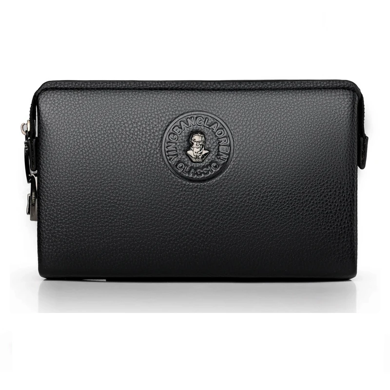 

New Stylish Merchant Safety Lock Code Men Wallet Lock Male Clutch Leisure Clutch Large Capacity Wallet Long Soft Wallet