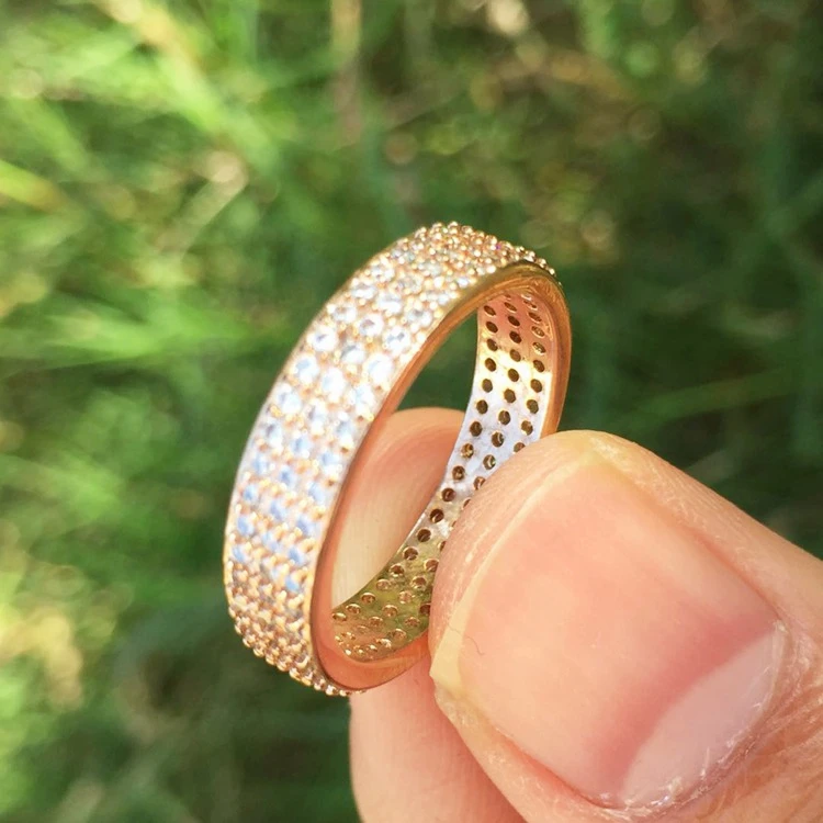

2020 new arrive 18k gold plated diamond white diamond brass rings women cz rings
