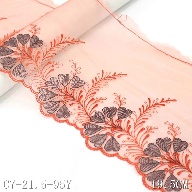 

Embroidery fabric encaje bordado 19.5cm african tulle lace fabric 3d lace fabric