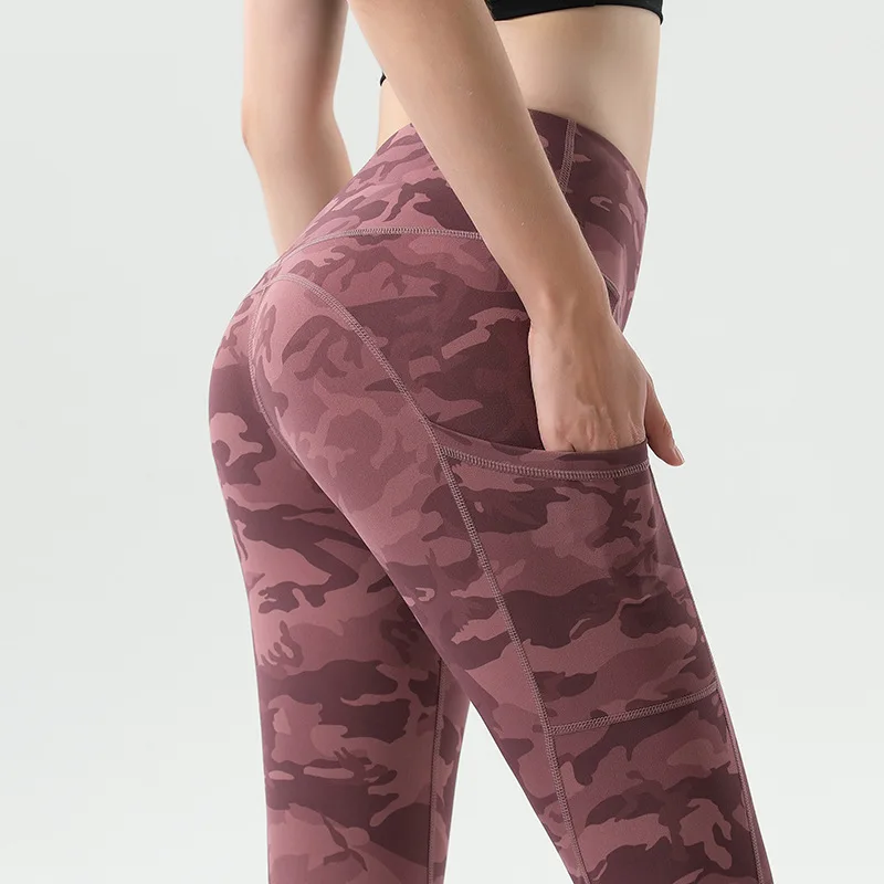 

Women Stretchy Compression Thick Camo Print Yoga Jogging Leggings