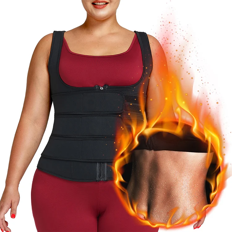 

wholesale Three strap Belt Fat Burning slimming vest women Neoprene Waist Trainer Plus Size