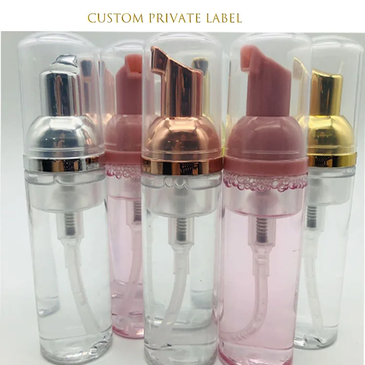 

Custom Logo 30ml 60ml Eyelash Extension Shampoo Private Label Pink Lash Shampoo And Box Brush