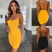 

Wholesale Summer Women Sexy Backless Mini Bandage Dress