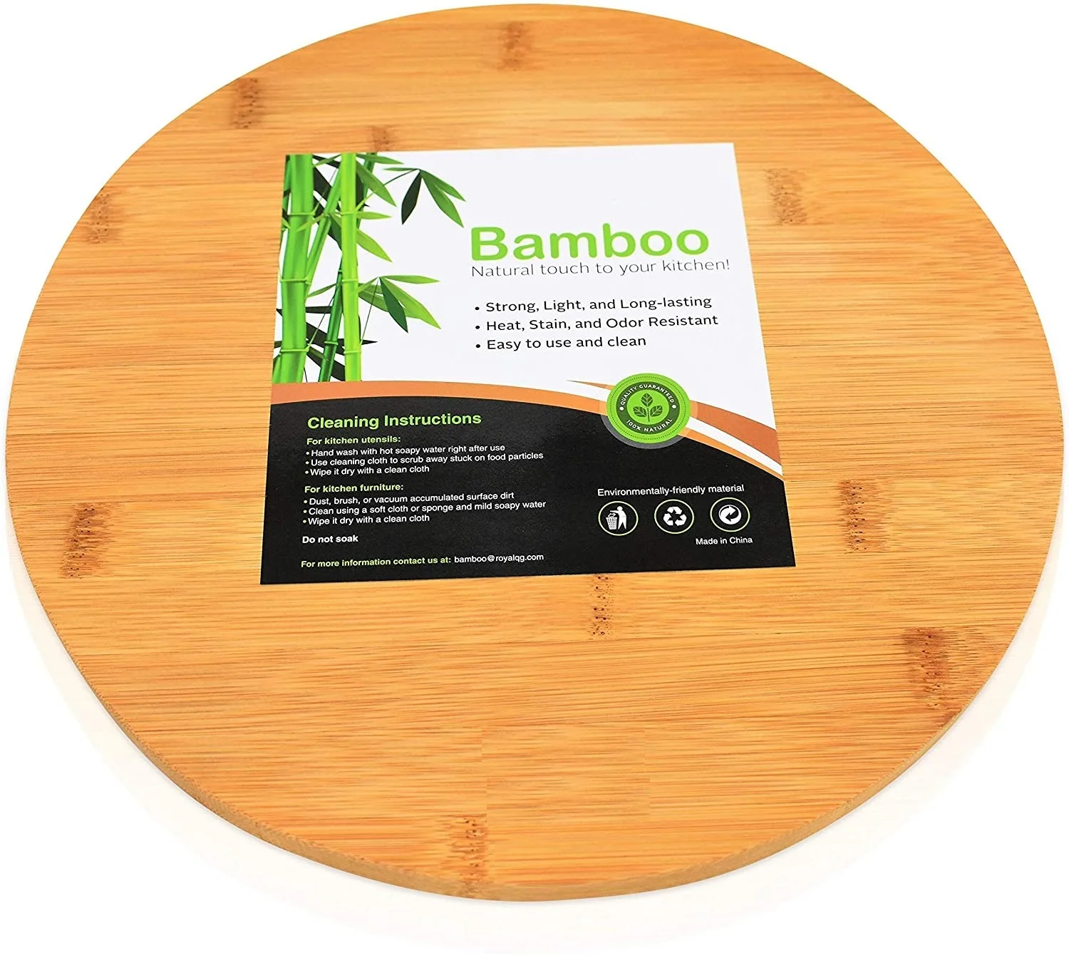 

Bamboo Round Cutting Board for Kitchen 12 inch round3/4 inches thick fold cutting boards