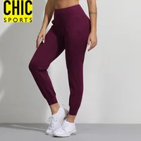 

Athleisure Women Fitness Casual Elastic Training Jogger Running Clothing Loose Yoga Pants With Pockets