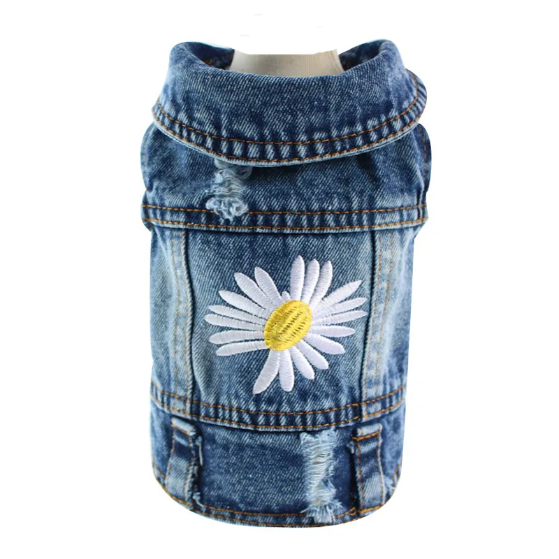 

Denim Dog Clothes Cowboy Pet Coat Puppy Clothing For Small Dogs Dog Jeans Jacket Puppy Outfits, Picture