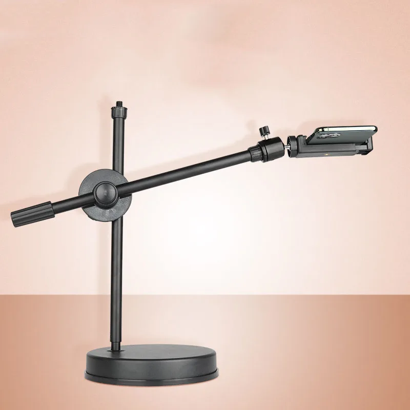 

Overhead bracket desktop live self-timer tripod household camera video VLOG stabilization stable multifunctional floor support, Black