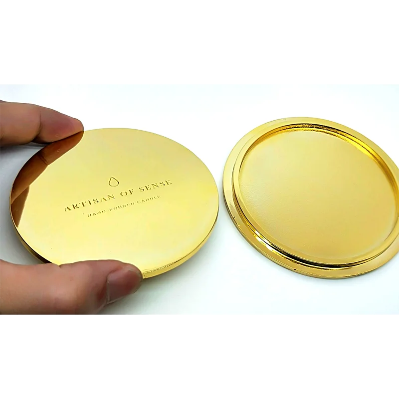 Custom Gold Candle Jars Glass Metal Lid Buy Candle Jars Glass Metal