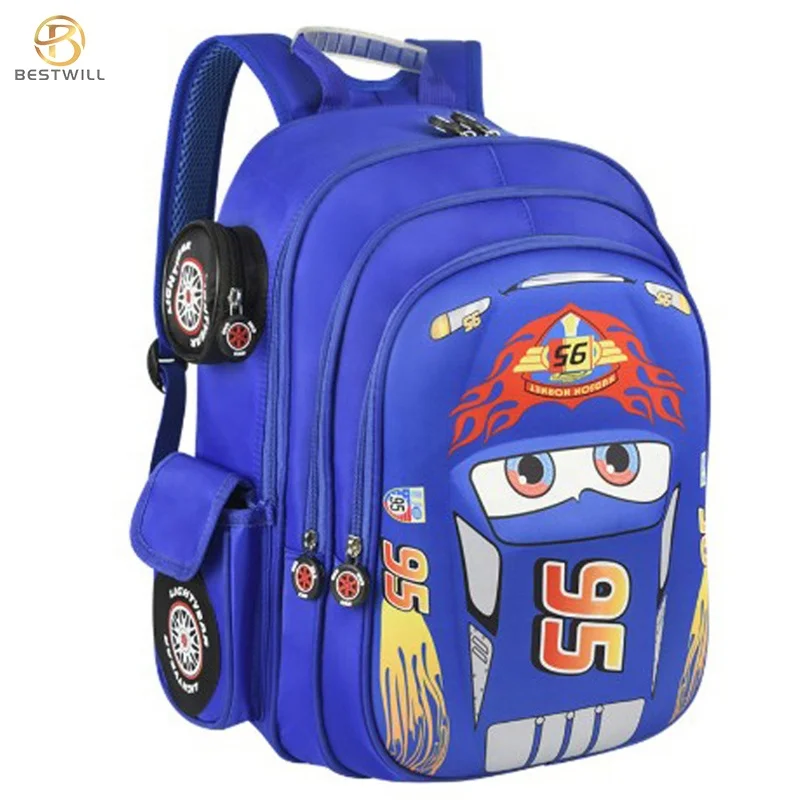 

BESTWILL New EVA Anime School Bags For 3-6 Years Old Cartoon Backpack Fashion Boys School Bag, Red,blue