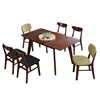Modern space saving furniture dining room extendable wooden table for home