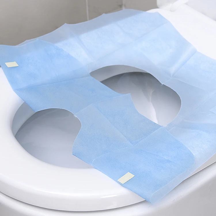 

blue washroom disposable toilet seat cover