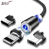 Dily mobile phone fast charging nylon mini usb charging data cable braided