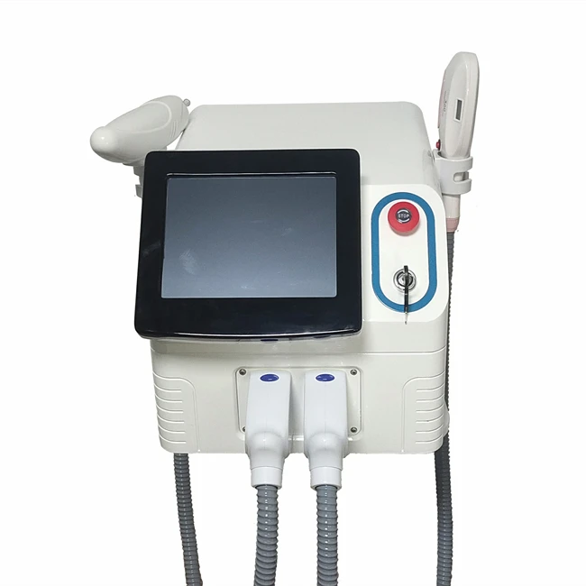 

Hot selling 2 handles face lift SHR / IPL laser hair removal machine nd yag laser tattoo removal beauty machine