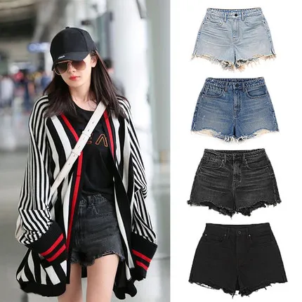 

Jeans female factory direct selling hot new style ladies ripped jeans trendy ladies denim shorts