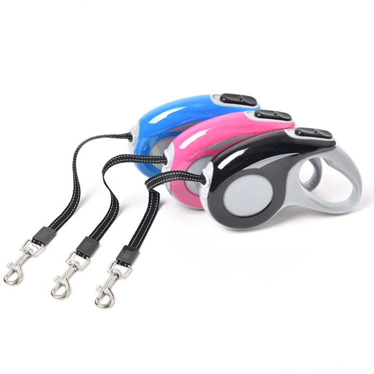 

Mountain Climbing Durable Braided Nylon Reflective Rope Dog Pet Leash Soft Handle Pet Outdoor Sports With Poop Bag Holder, Blue, black, red, green