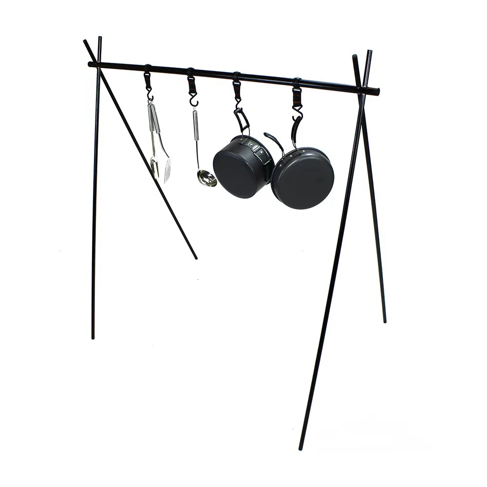 

Camping Campfire Tripod Hanging Rack Outdoor Campfire Tripod With Hook, Custom colors