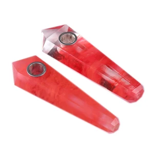 Image of EKJ New Design Wholesale Natural Crystal Quartz Smoking Glass Weed Pipe For Gift