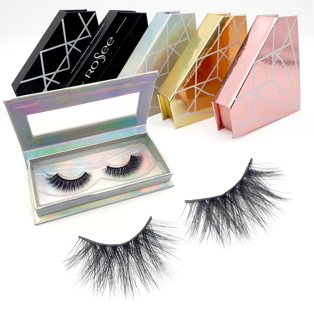 

5D Real Mink Eyelash Top Grade Individual Lashes with Customized Package for hot sale
