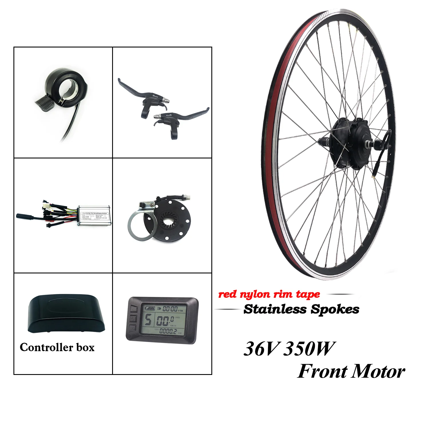 

Greenpedel china 36v 350w 26 inch front wheel electric bike hub engine kit for electric bicycle