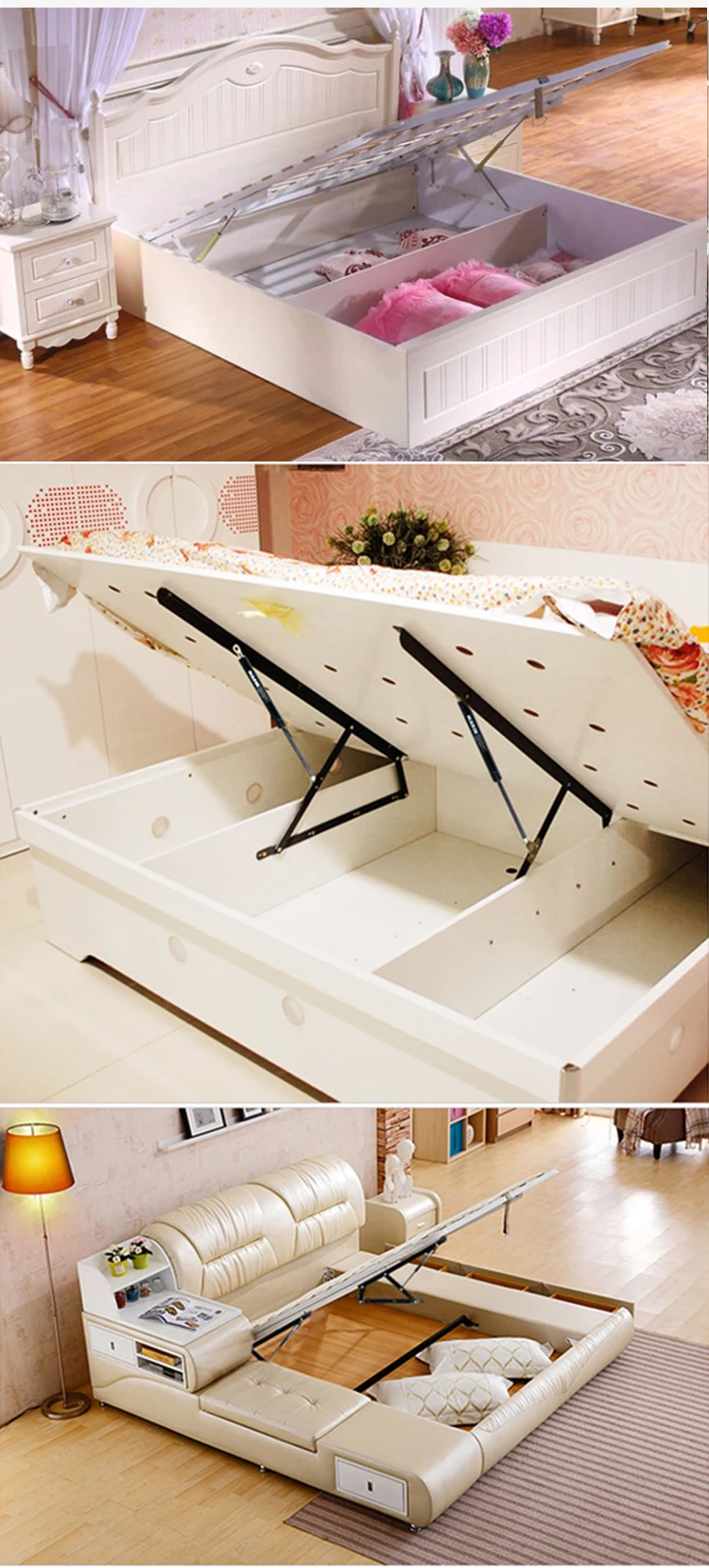 Heavy Duty Bed Hydraulic Lift Mechanism Gas Spring For Murphy Beds Vt