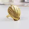 Decorative Ocean Style Metal Shell Napkin Rings for Table Decor