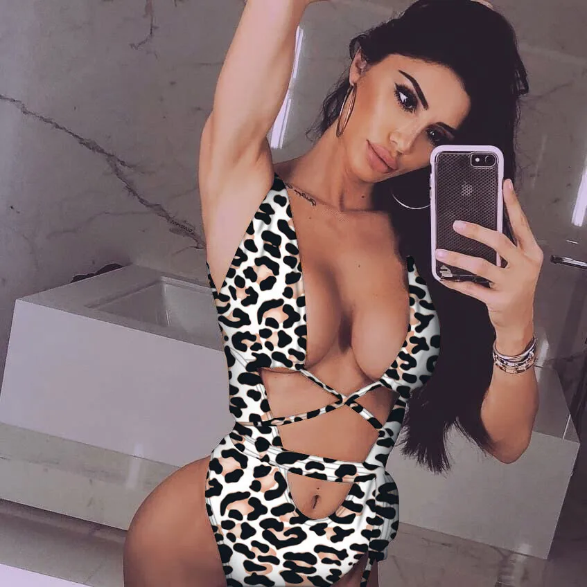 

Bathing Suits Beachwear Women One piece Leopard Swimsuit Swimwear Sexy Bikini, Customized colors