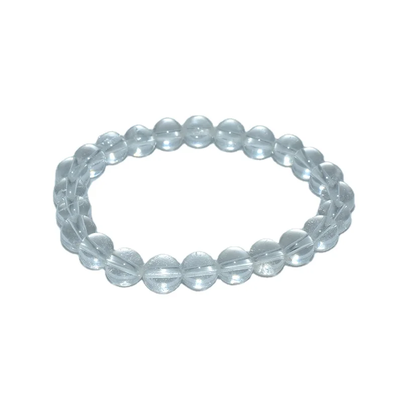 

NAPOLN Natural Stone Beads High Grade 4/6/8/10mm Rock Crystal Bracelet, White