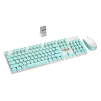 

OEM factory basic simply good quality chocolate portable abs slim 2.4Ghz wireless keyboard mouse combo