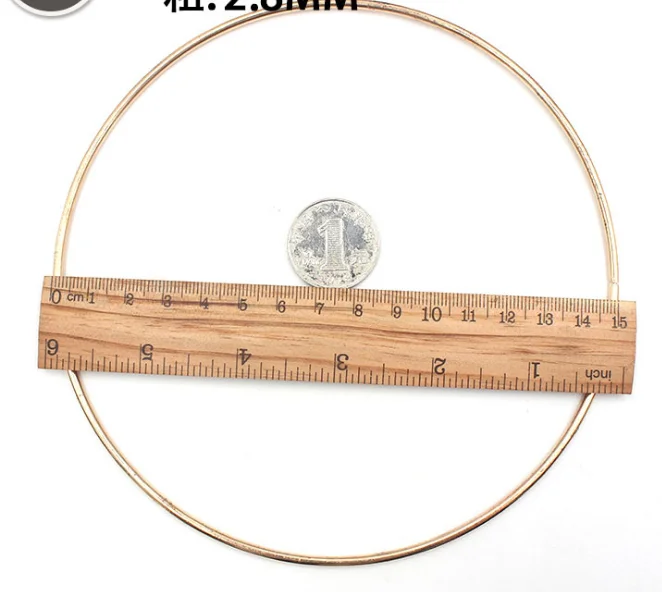 

10PCS DIY Dream Catcher Materials Handmade Clothing Wedding Accessories Plating Silver Hoop Ring Dreamcatcher Metal Ring, Gold color