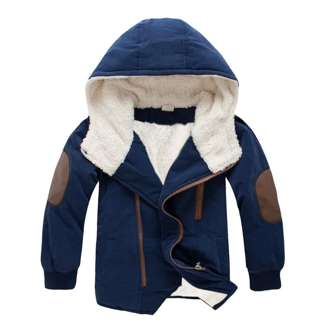 

Wholesale children's Coat camo fleece Winter thick warm boy jacket fashion cotton jacket hooded medium long jacket, As picture