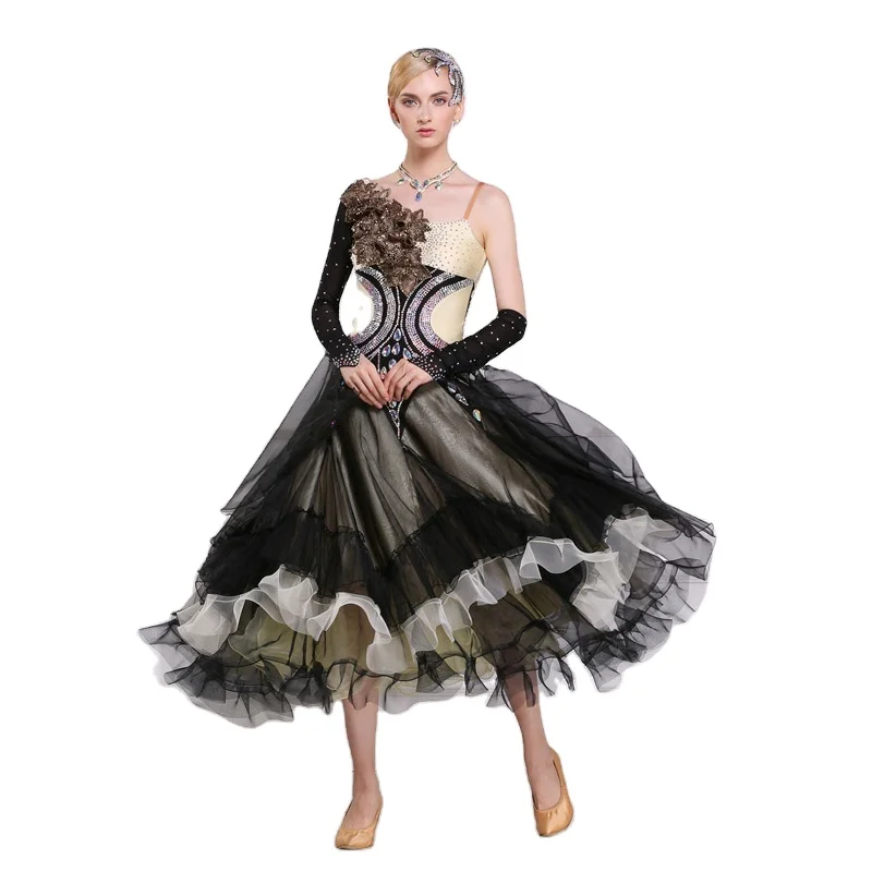 

B-16193 High Quality rhinestone ballroom dance competition dresses woman waltz dance dress for standard dancing, Customized