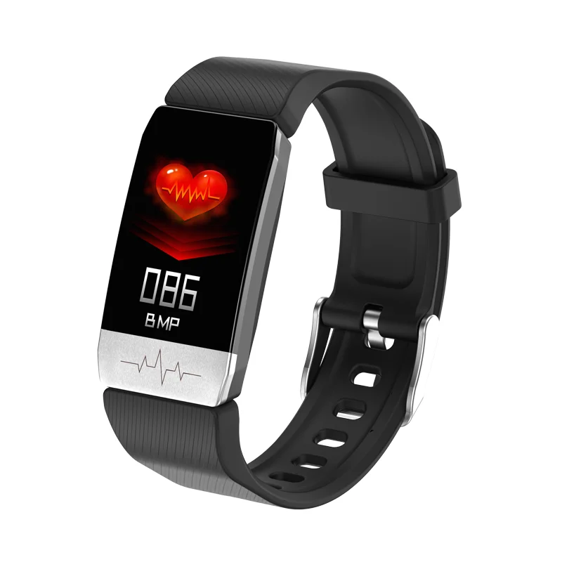 

T1S Smart Watch ECG body Temperature Measurement with Heart Rate Monitor Music Control Smart Watch For Men Women, Blue, black,red