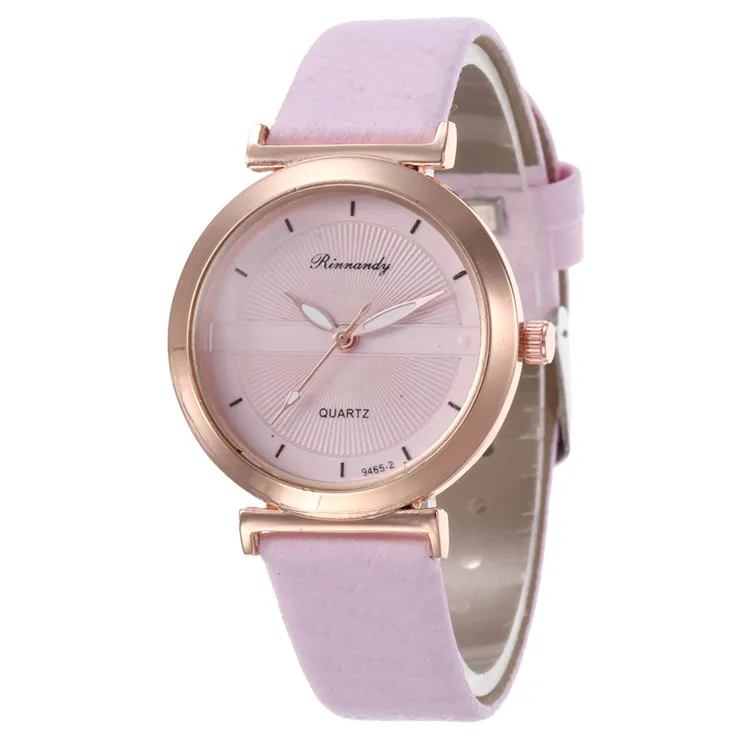 

New Style Watch PU Leather Band Fashionable Water Resistant Watch Women Quartz WristWatch, As picture