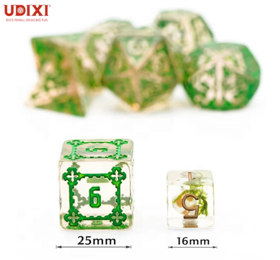 

Huge Castle () Polyhedral Resin Dice for DND RPG MTG for Board Games and Card Games Dungeons and Dragons Dice Set, Multi-colors