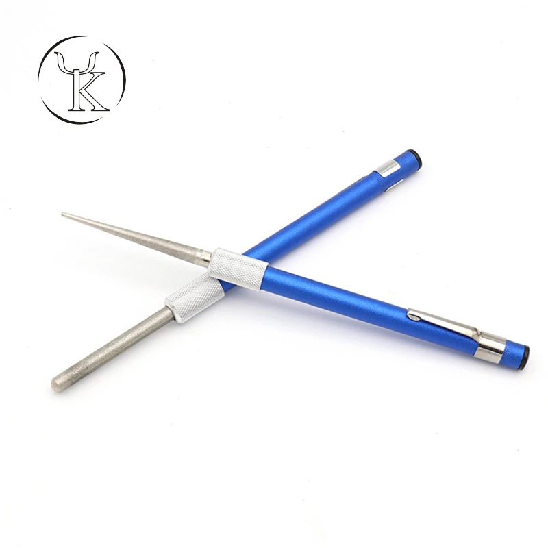 

1x Diamond Plated Carbon Steel Multi Purpose Pen Shape Knife Sharpener For Fishhook Knife