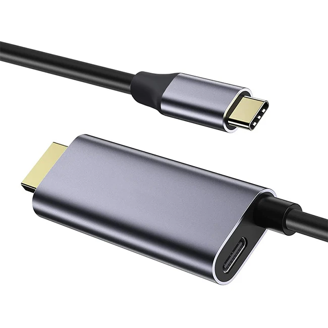 

type c to hdmi Charging 2 in 1 converter cable adapter usb c to hdmi for Nintendo switch, Gray