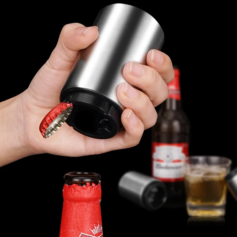 

Automatic Convenient Push Down Metal Bottle Opener