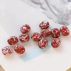 Lovely Red Bean Oval Resin Beads DIY Handmade Jewe