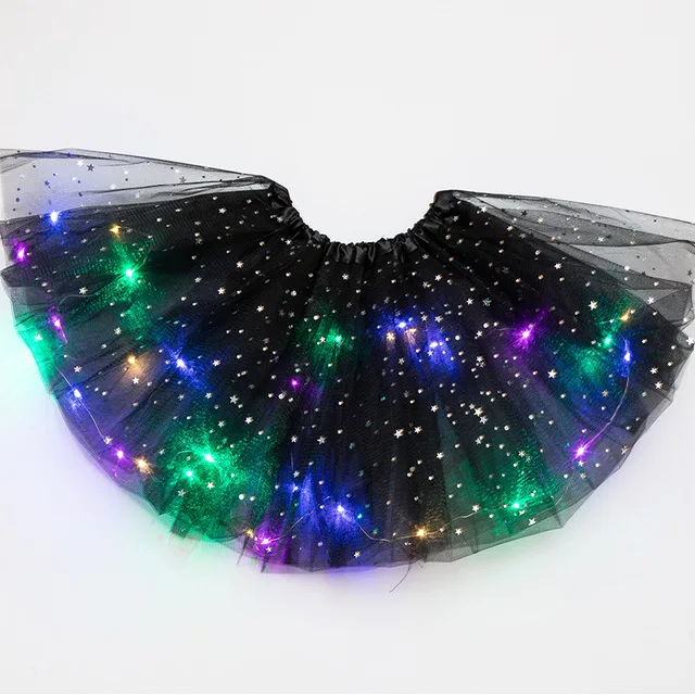

baby princess Top Rated Fashion Girls cloth kids adults Stage Performance Dress mesh flash LED TUTU skirt Luminous star skirts, Custom choose