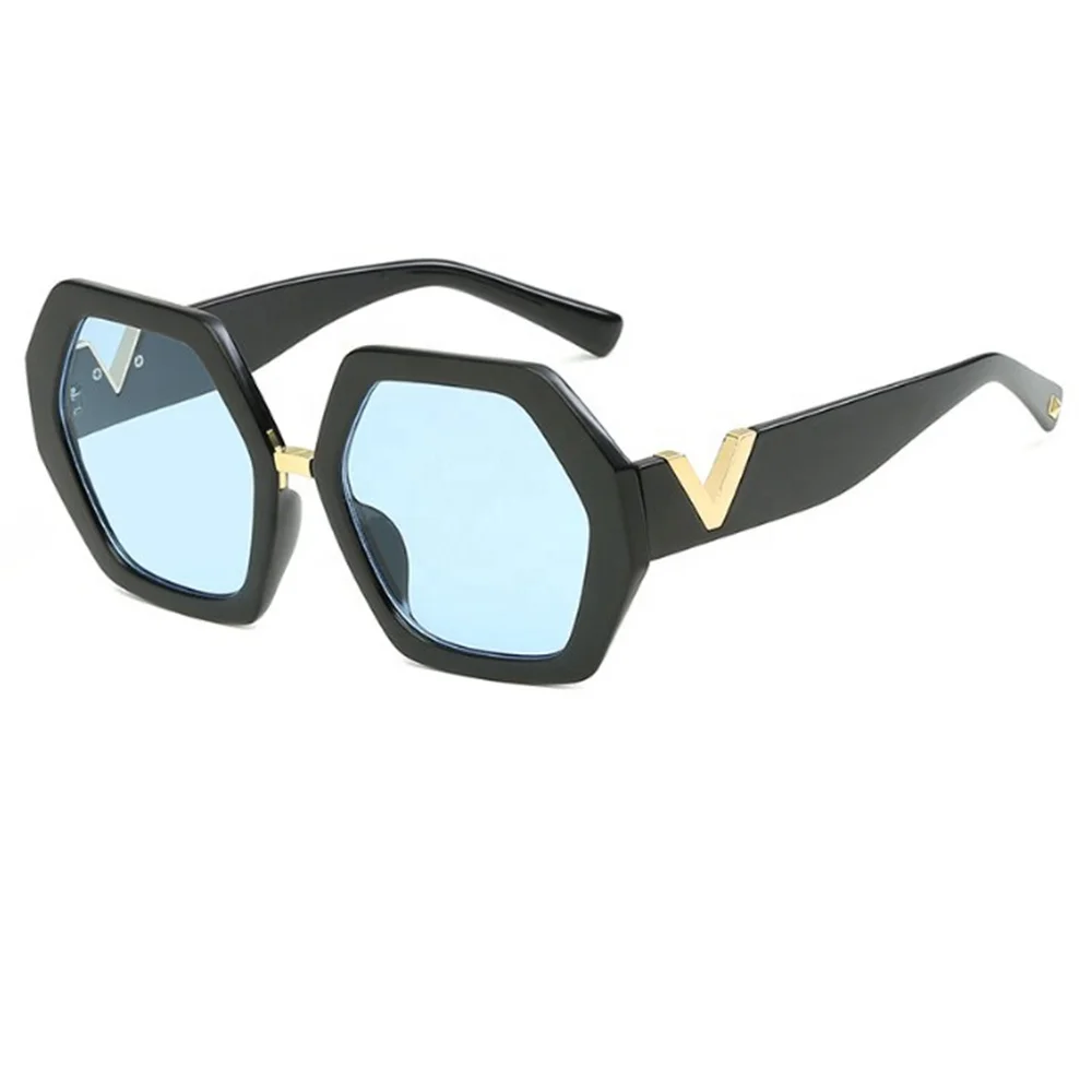 

European and American personality lady sunglasses fashion multilateral frame sunglasses wholesale