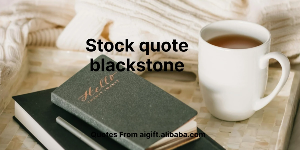 stock quote blackstone