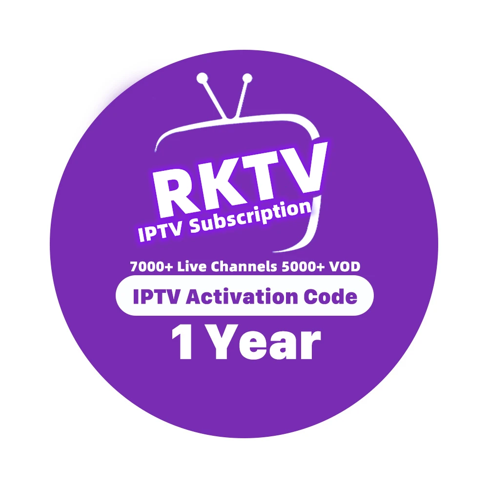 RKTV IPTV Subscription M3U Stalker Xtream 7000+ Live Channels USA Arabic Europe Sport Family Kids 12 Months