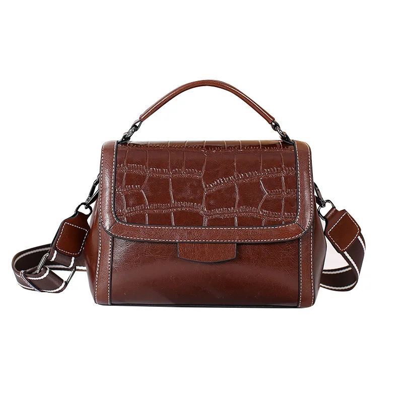 

2022 Fashion trendy real leather women hand bag ladies bags designer purses and ladies handbags women, Blue,black,khaki,brown