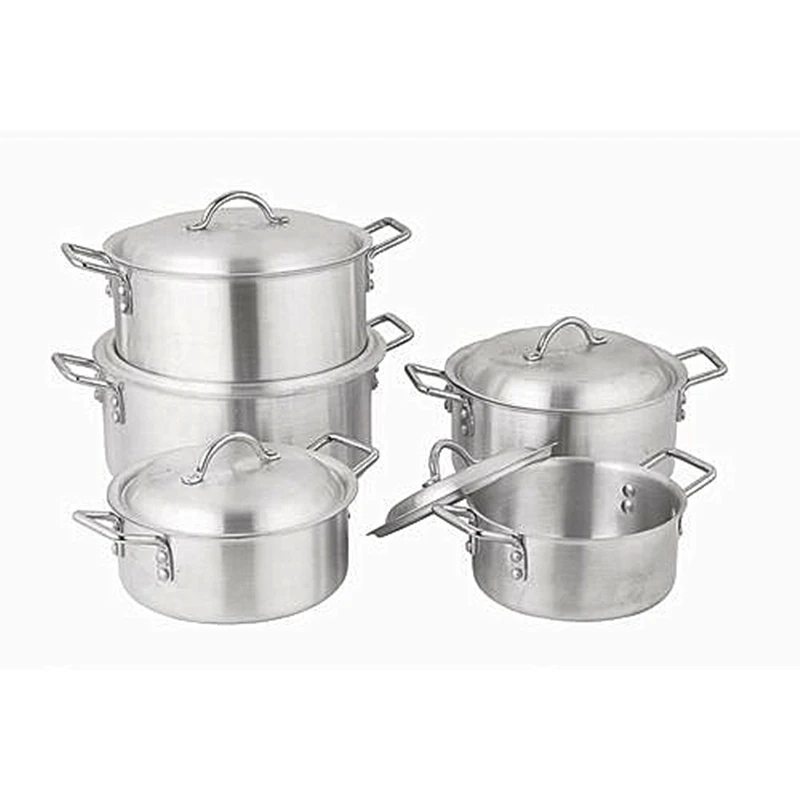 CE / EU Certification and Stocked Feature aluminum pot 5 set cookware set