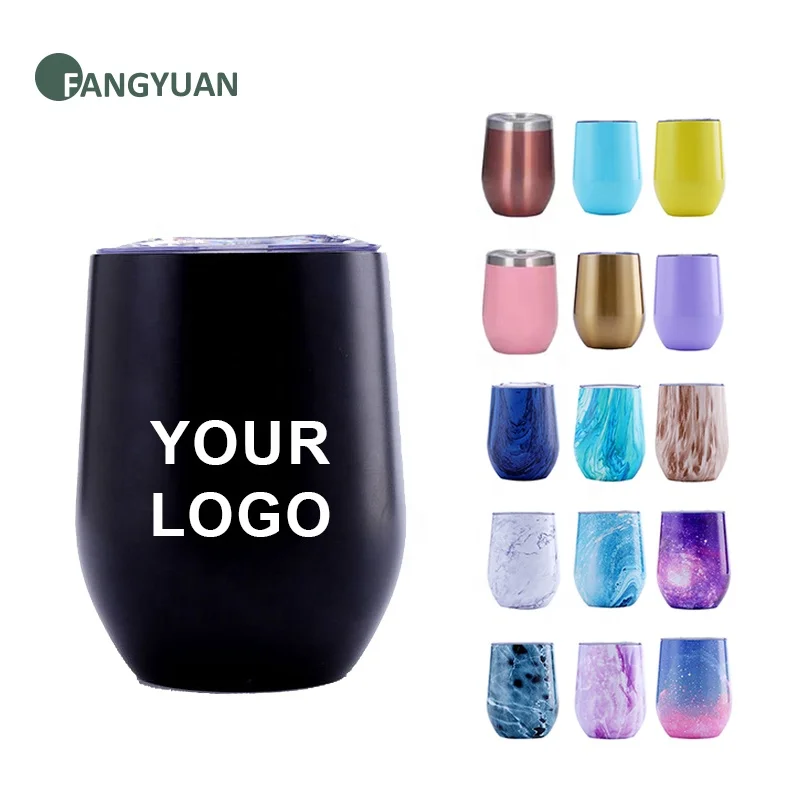 

Wholesale 12oz custom logo stainless steel 304 egg mugs tumbler travel insulated beer tea coffee thermo mug cup with lid
