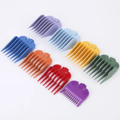 

High quality beauty barber tools colorful limit combs with eight color combination set