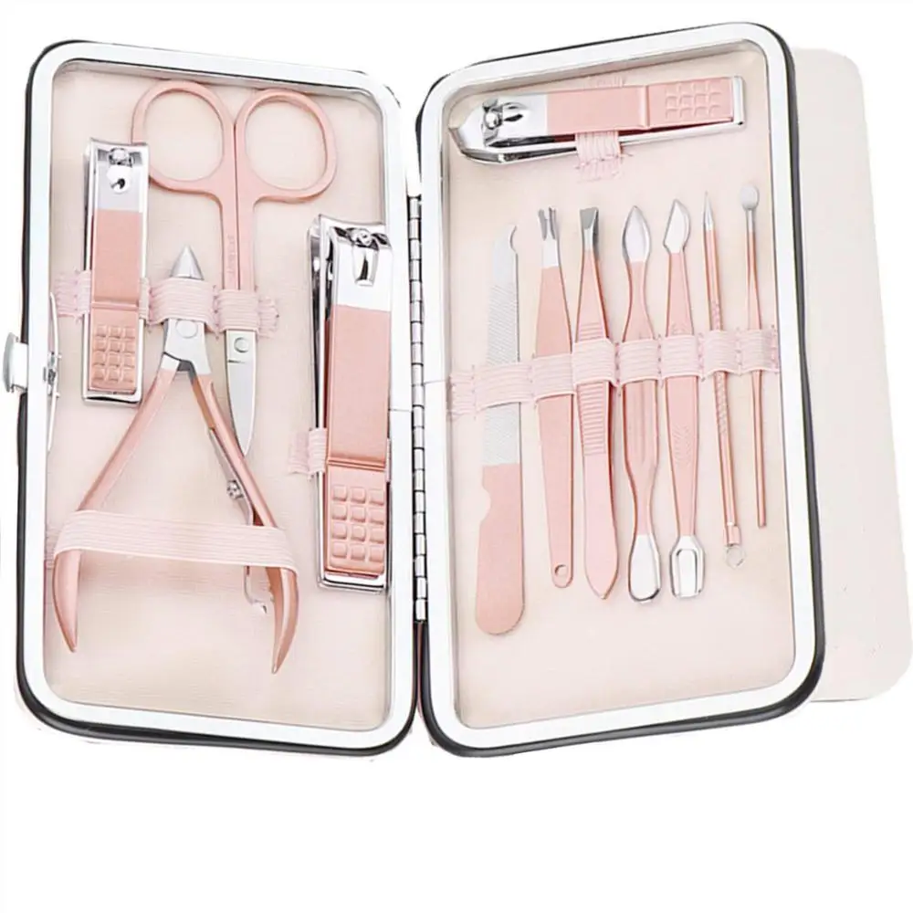 

High quality pedicure tools 12 piece nail cutter kit stainless steel manicure set