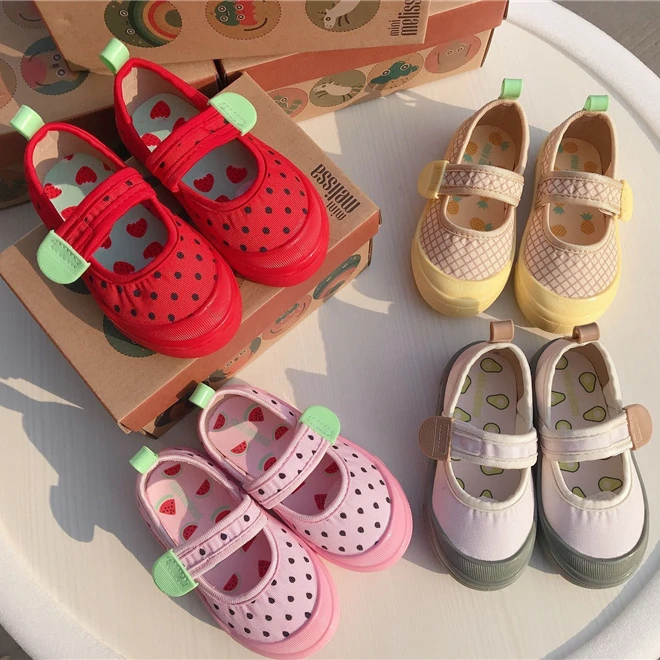 

2021 new Melissa same children's shoe for girls and baby with casual canvas shoes for boys and jelly shoes for boys