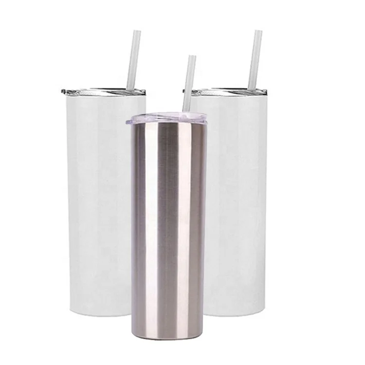 

20oz straight Sublimation Blanks Double Wall Vacuum Insulated Stainless Steel Skinny Tumbler Cups In Bulk For Wholesale